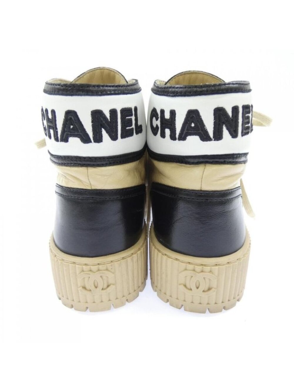 Chanel Sneakers Black 36 Beige - Picture 5 of 6